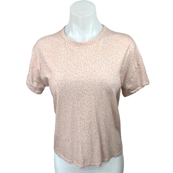 Hatch Maternity Pink Leopard Animal Print Short Sleeve T Shirt Tee Top Size 0 - Picture 1 of 4